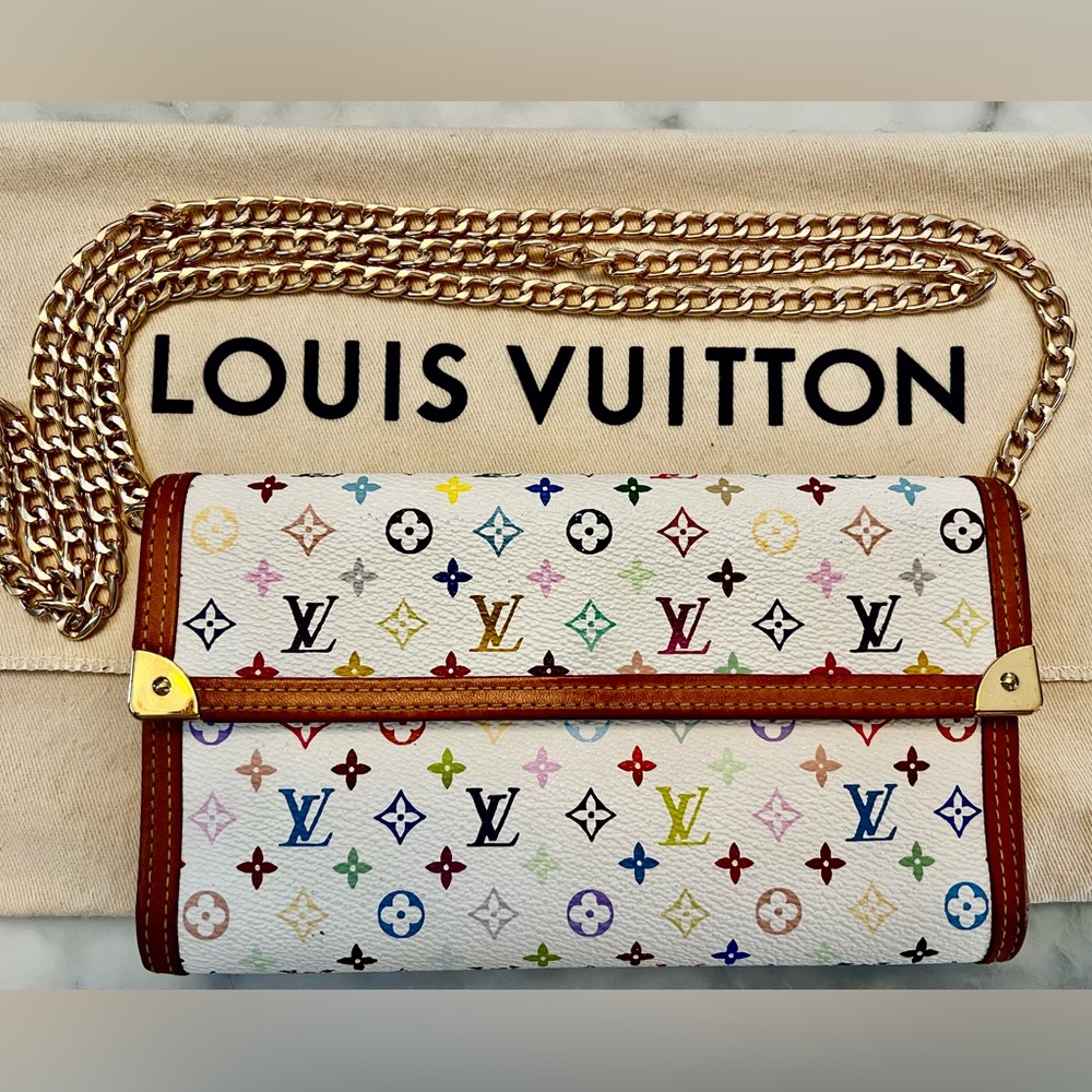 Louis Vuitton x Murakami Multicolour Monogram Porte Tresor Wallet/ WOC